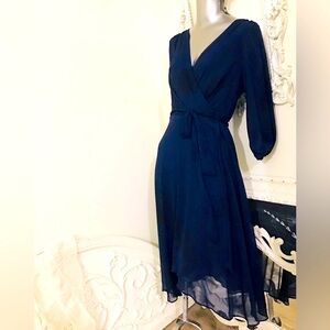 DKNY Navy Wrap Dress